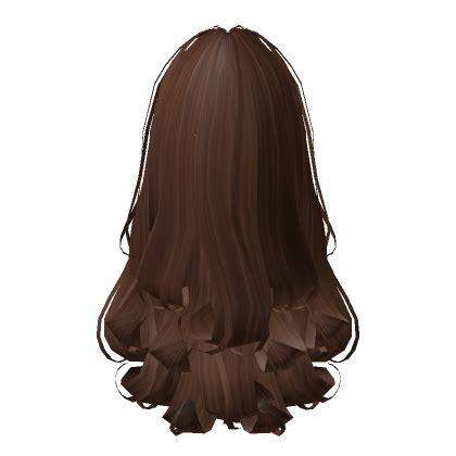 High Curled Blowout Ponytail In Brown Roblox