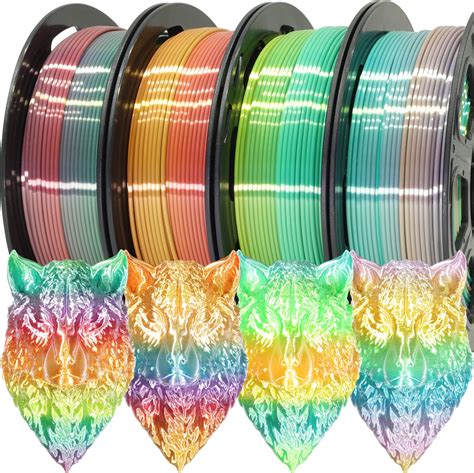 Amazon MKOEM 4 Types Rainbow Multi Colored Fast Color Change PLA