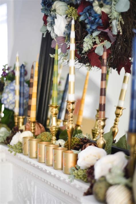 Diy Taper Candles And A Thanksgiving Mantel A Blissful Nest