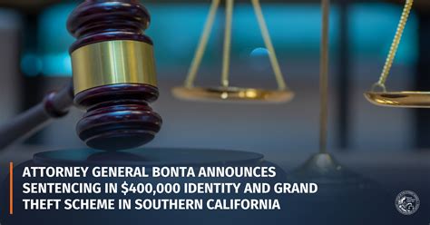 Attorney General Bonta Announces Sentencing In Identity And