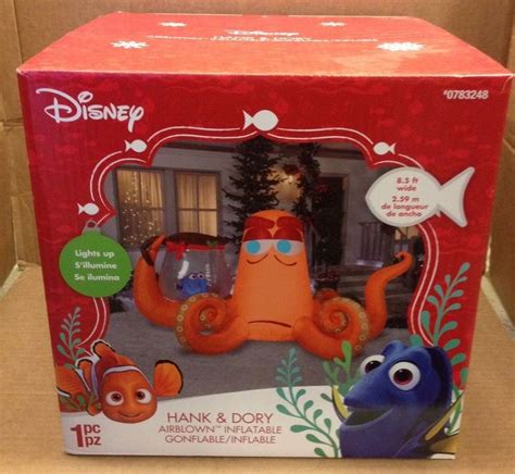 Details About CHRISTMAS SANTA DISNEY HANK DORY OCTOPUS INFLATABLE