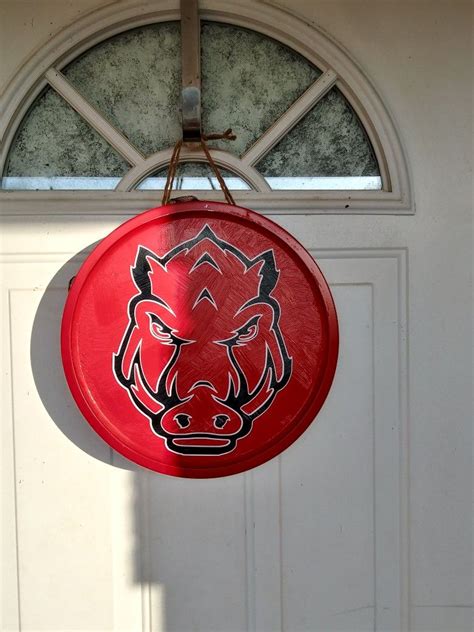 Arkansas Razorbacks Door Hanger Arkansas Razorbacks Crafts Razorback