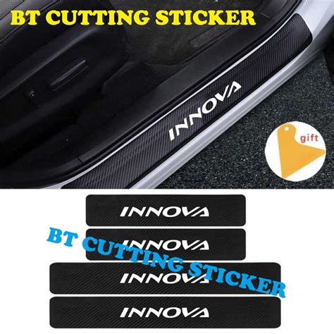 Jual 4 PECS STICKER CARBON 3D Stiker Pengaman Mobil Toyota Innova