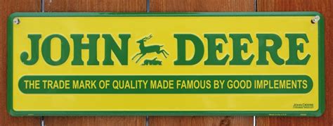 John Deere Trademark Tractor Metal Sign Farm Barn Country Home Garage