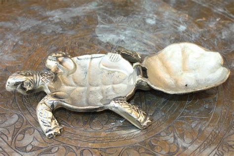 turtle ashtray tortoise ashtray brass ashtray animal ashtray