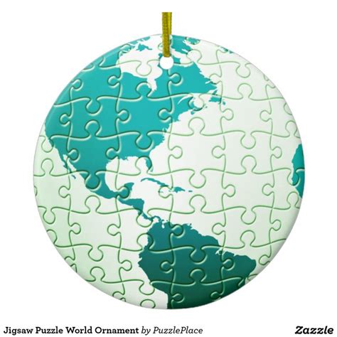 Jigsaw Puzzle World Ornament | Zazzle | Jigsaw puzzles, Ornaments, Jigsaw