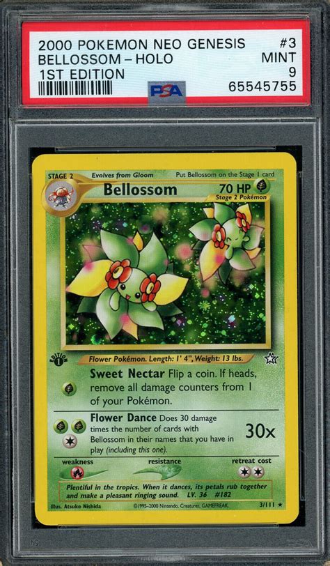 Bellossom Neo Genesis St Edition Holo Psa Price Guide