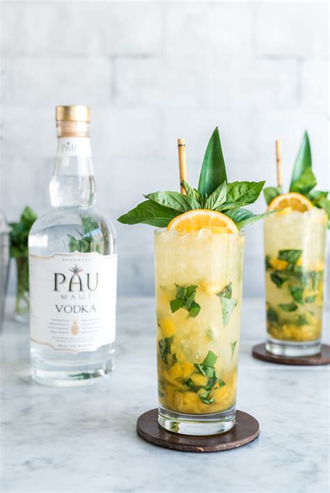 Vodka Pineapple Basil Smash Cocktail Pineapple And Coconut