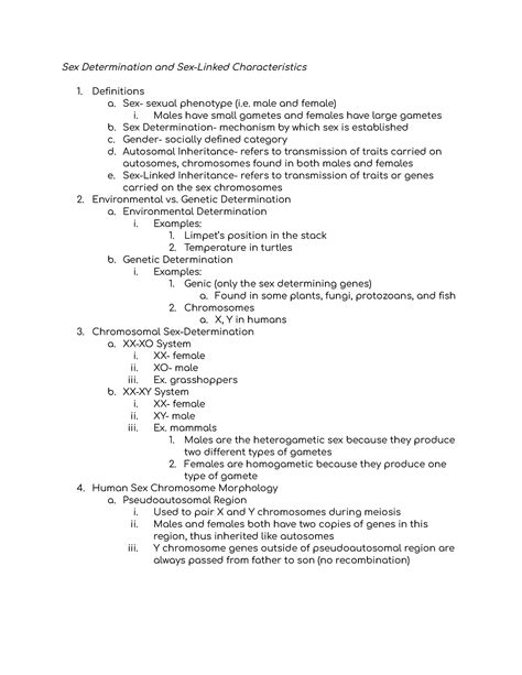 Chapter Sex Determination And Sex Linked Characteristics Sex