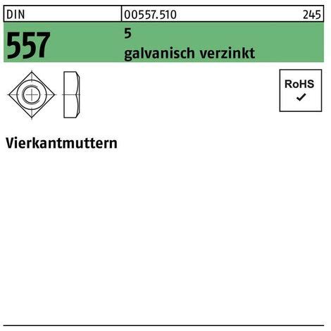 Vierkantmutter Din M Galvanisch Verzinkt