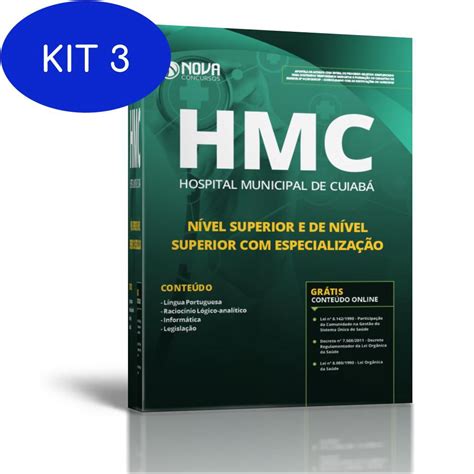 Kit 3 Hospital Cuiabá Hmc Nível Superior Especialização Submarino