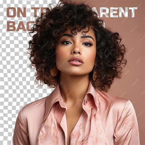 Premium Psd A Calm Young Adult Woman With Curly Hair From The Pacific