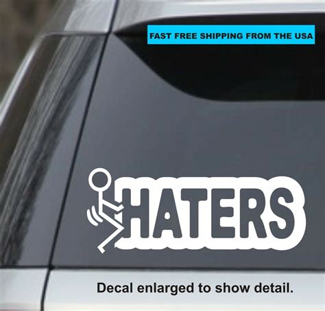 Fuck Haters Funny Diecut Decal Sticker Car Truck Window Jdm F Ck Haters