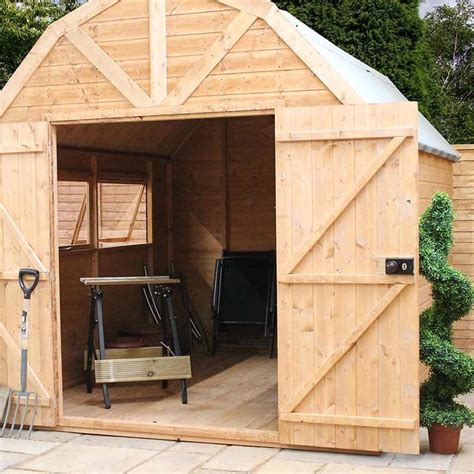 10x8 Tongue And Groove Dutch Barn Shed Garden Shed Wooden Storage Sheds