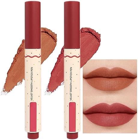 Amazon Colors Matt Nude Lipstick Lipliner Lip Crayons Pack Set Velvet Moisture Smooth