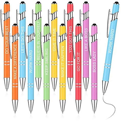 Zonon Pieces Quotes Pen Inspirational Ballpoint Pen With