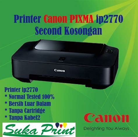 Jual Printer Canon Pixma IP 2770 Tanpa Cartridge Dan Kabel2 Di Lapak