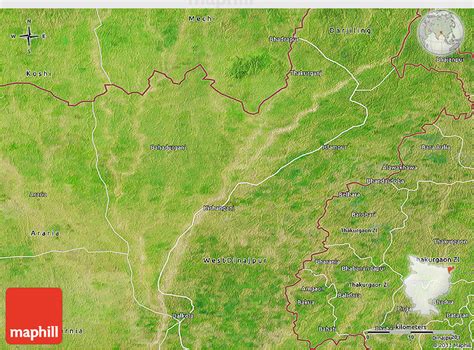 Satellite 3D Map of Kishanganj