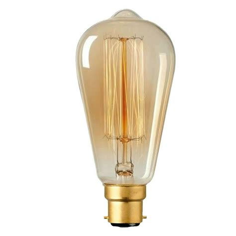 B W Vintage Retro Edison Antique Filament V V Bayonet Lamp