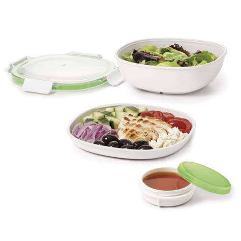 On The Go Salad Container Oxo Separate Compartments Keep Your Salad