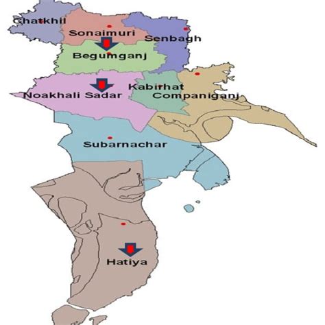 Map shows Noakhali district. | Download Scientific Diagram