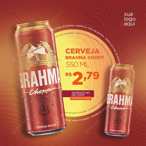 Cerveja Brahma Chopp 550ml Social Media Psd Editável [download