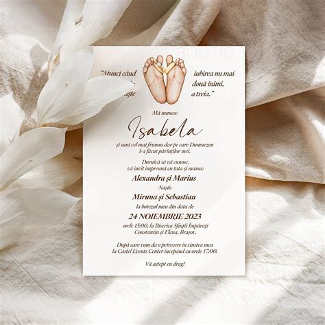 Invitatie Botez Sau Aniversare Handmade Genesis Invitatie Digitala