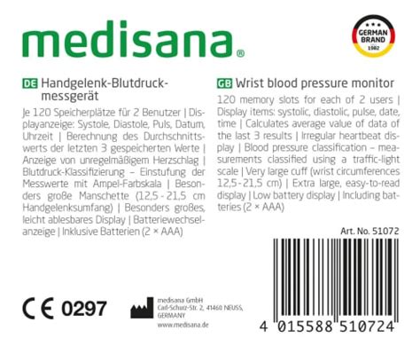 Medisana Handgelenk-Blutdruckmessgerät BW 315, 1 St dauerhaft günstig ...