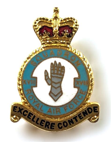 Sally Bosleys Badge Shop Raf No 17 Battle Of Britain Squadron Royal Air Force Badge Circa 1950s