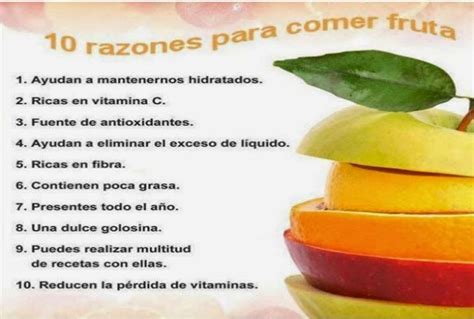 10 RAZONES PARA COMER FRUTA LAS FRUTAS Y SUS PROPIEDADES