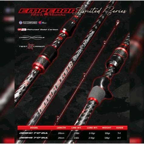 Joran Daido Emperor Black Mamba 702 Spin Baitcasting Limited Series