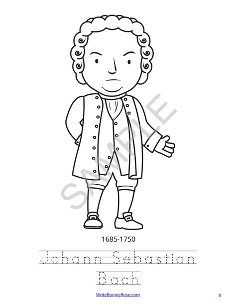 Free Mozart Coloring Pages