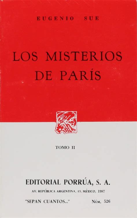 Los Misterios De Paris 2 Portada Puede Variar Sepan Cuantos Eugenio