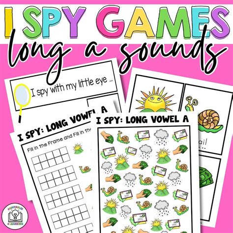 I Spy Long A Vowel Sounds Etsy