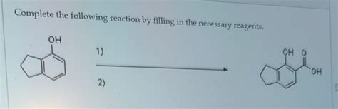 Solved 3322 Complete The Following Reaction By