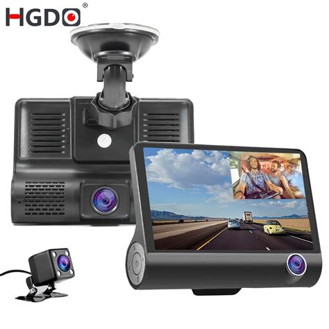 HGDO Dash Cam 4 0 3 Lens Car DVR Camera Video Recorder Rear View Auto