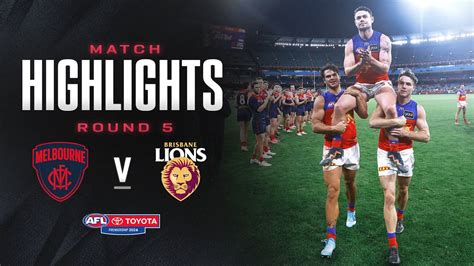 Melbourne V Brisbane Highlights Round 5 2024 Afl Youtube