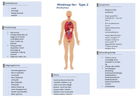 Mindmap Type Diabetes Patofysiologi Ikke Kronisk Forh Jet