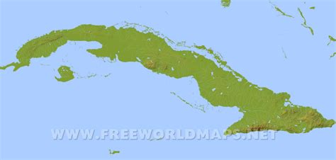 Cuba Physical Map