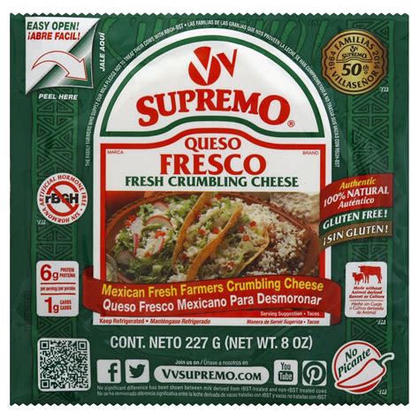 Vv Supremo Queso Fresco Cheese Oz Shipt