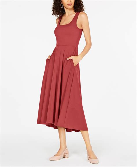 Alfani Tank Fit And Flare Midi Dress Created For Macys And Reviews