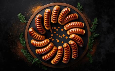 Premium Photo A Grilled Barbecued Sausage Ai Generated