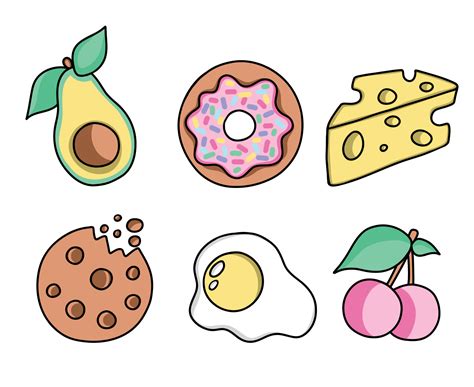 Icons Sticker Stickers Stickers On The Theme Of Food Healthy Food