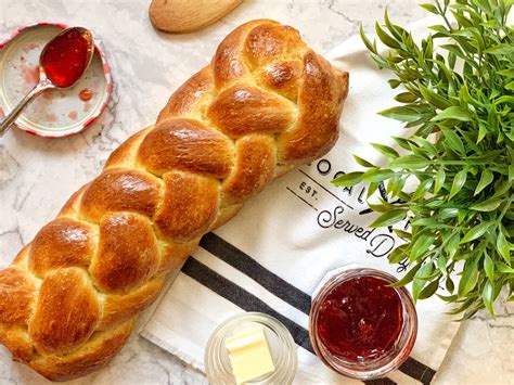 Six Strand Braided Challah Bread - Her Modern Kitchen