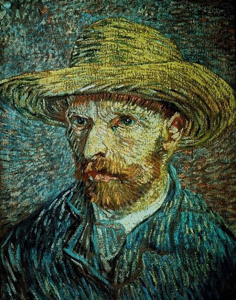 Selbstbildnis Mit Strohhut Von Vincent Van Gogh Kunstdruck