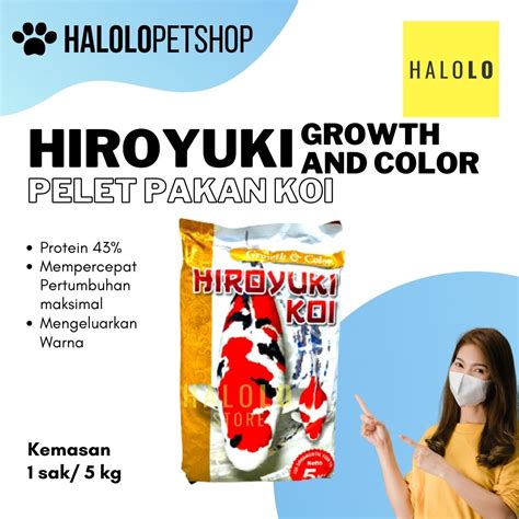 Pakan Ikan KOI HIROYUKI Growth And Color SIZE 5mm Kuning 5KG Lazada