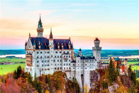 mountain, Autumn, Neuschwanstein, Castle, Alps, Germany, Bavaria ...