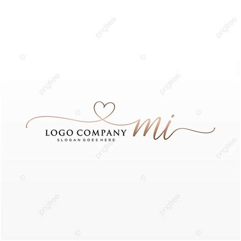 Monograma De Belleza Mi Inicial Y Dise O De Logotipo Elegante Vector