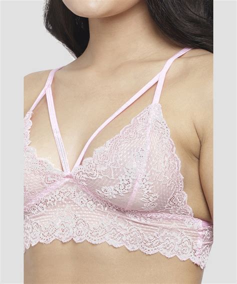 Buy N Gal Lace Edge Bridal Bralettes Bra Pink Online