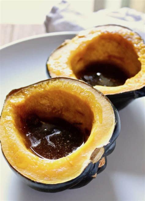 Baked Acorn Squash With Butter And Brown Sugar The Hungry Bluebird